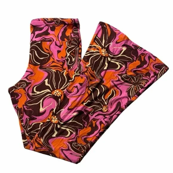 No Boundaries Vibrant Floral Leggings Size large - Picture 2 of 5
